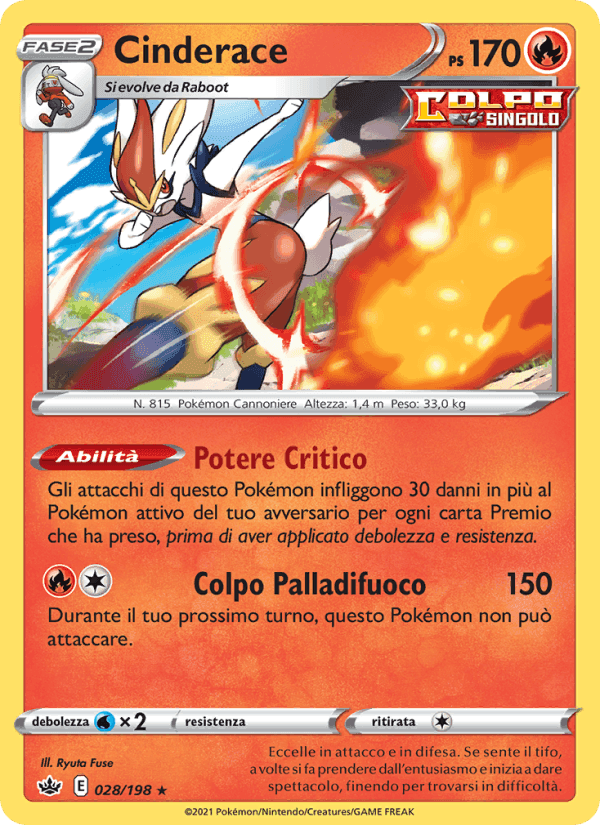 Cinderace, carta 28 di Regno Glaciale