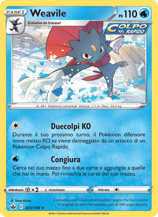 Weavile, carta 31 di Regno Glaciale