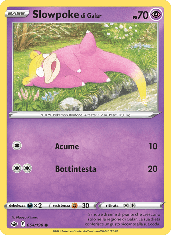 Slowpoke di Galar, carta 54 di Regno Glaciale