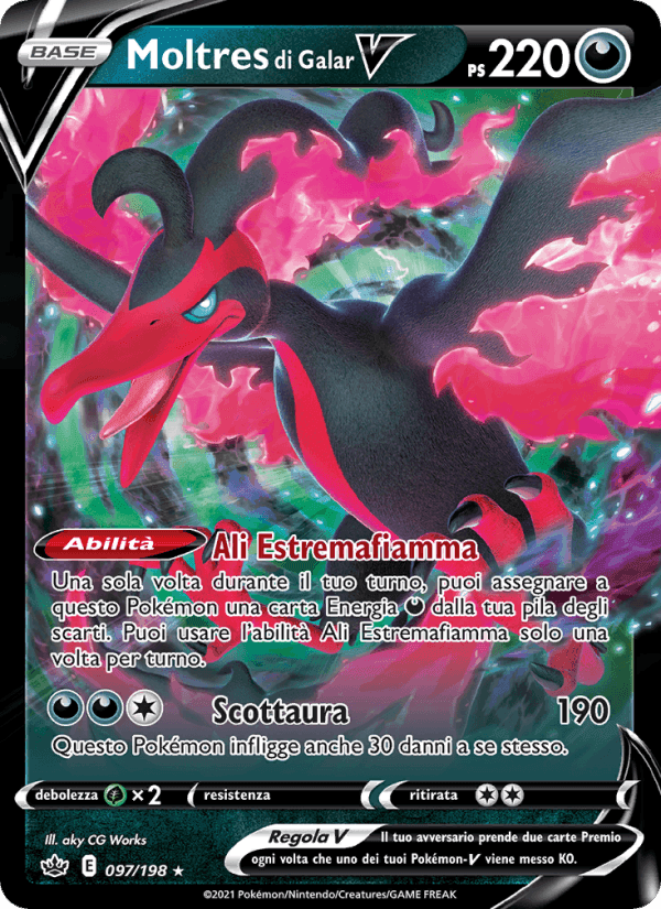 Moltres di Galar V, carta 97 di Regno Glaciale