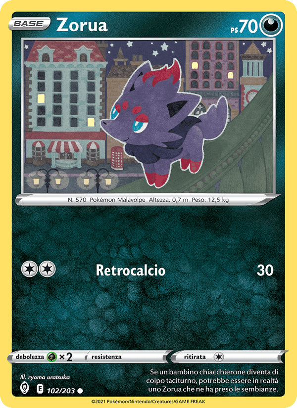 Zorua, carta 102 di Evoluzioni Eteree