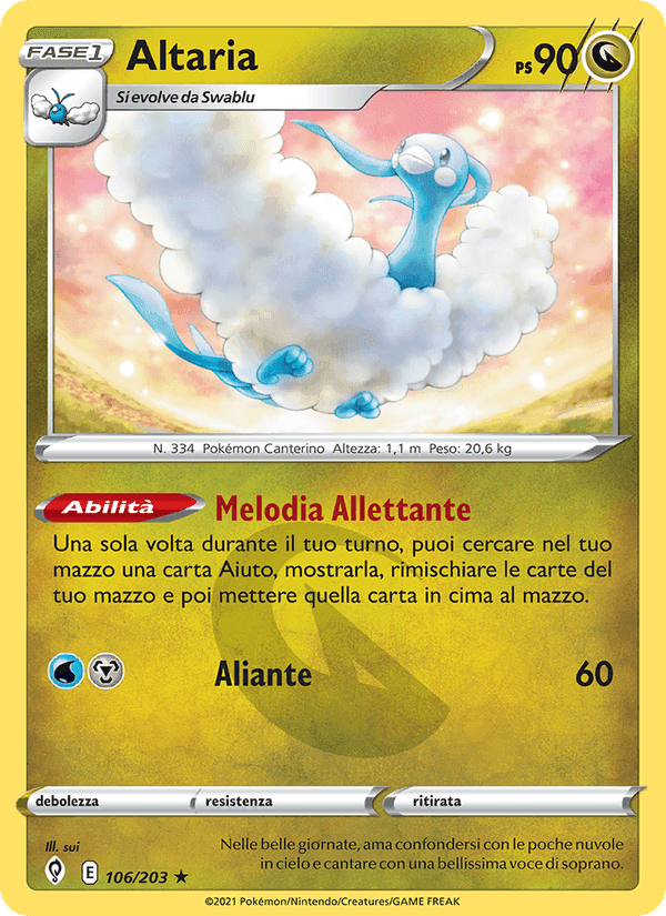 Altaria, carta 106 di Evoluzioni Eteree