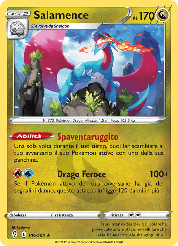 Salamence, card 109 from Evoluzioni Eteree