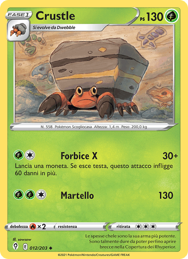 Crustle, carta 12 di Evoluzioni Eteree