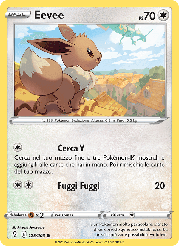 Eevee, carta 125 di Evoluzioni Eteree