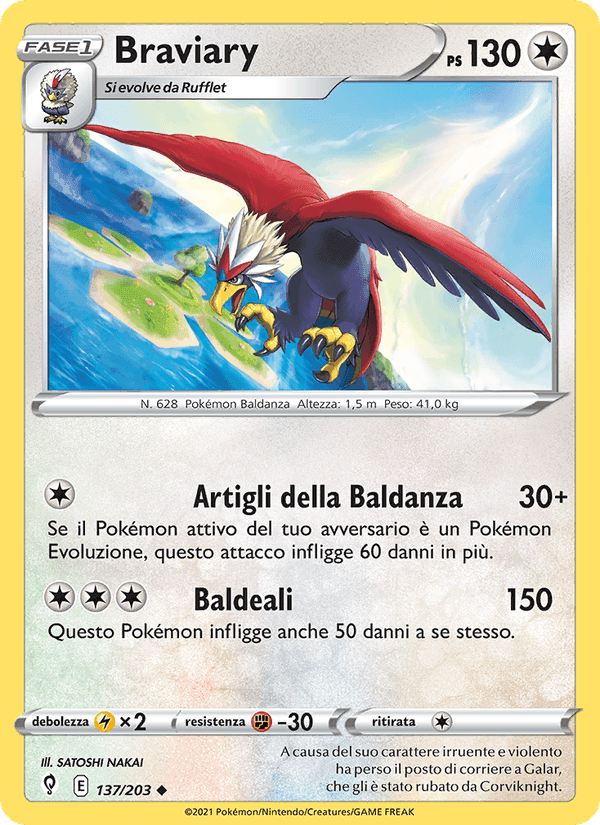 Braviary, carta 137 di Evoluzioni Eteree