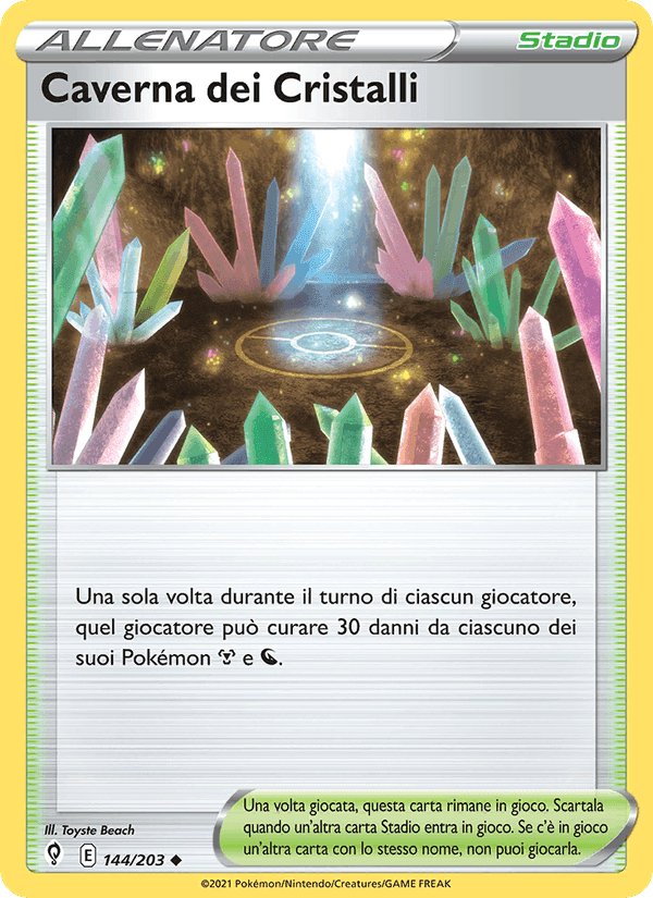 Caverna dei Cristalli, carta 144 de Evoluzioni Eteree