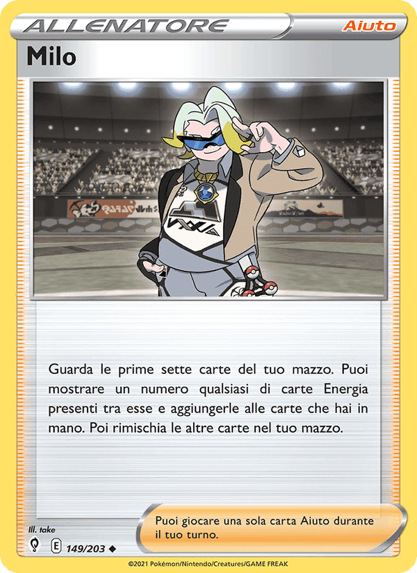 Milo, carta 149 de Evoluzioni Eteree