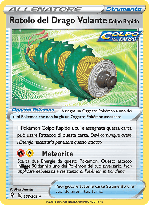 Rotolo del Drago Volante Colpo Rapido, carta 153 di Evoluzioni Eteree