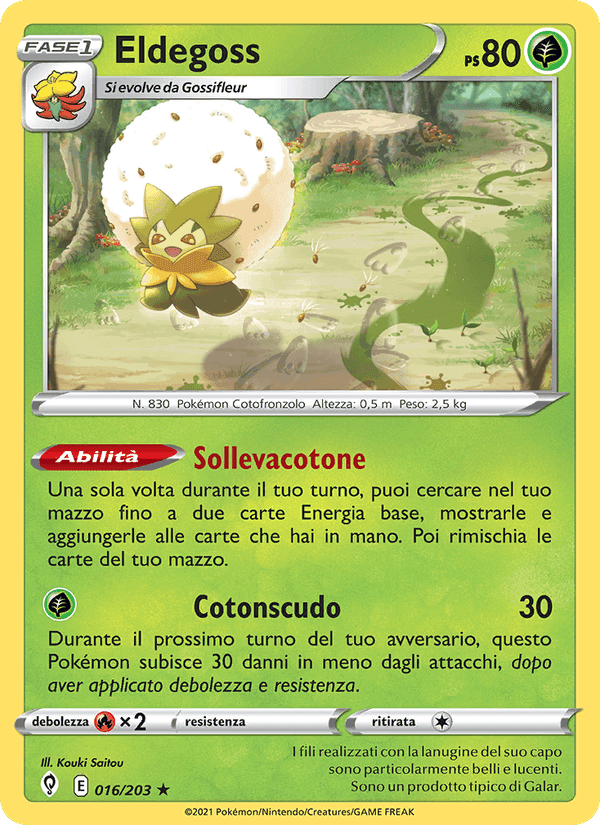 Eldegoss, carta 16 di Evoluzioni Eteree
