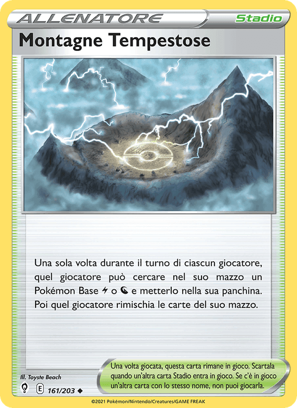 Montagne Tempestose, carta 161 de Evoluzioni Eteree