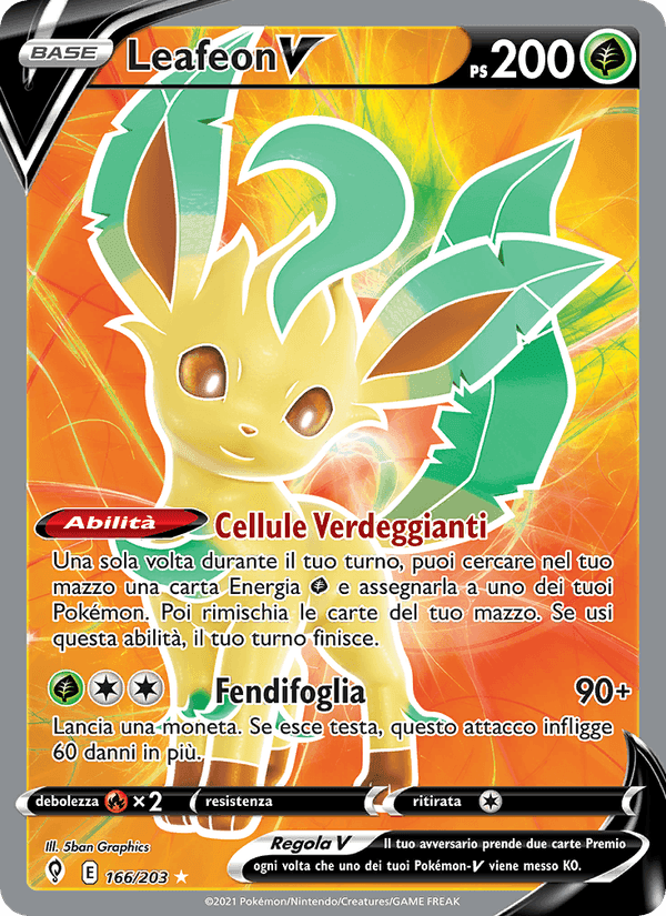 Leafeon V, carta 166 di Evoluzioni Eteree