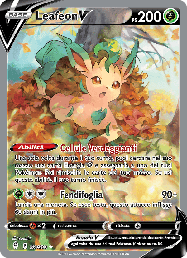 Leafeon V, carte 167 de Evoluzioni Eteree
