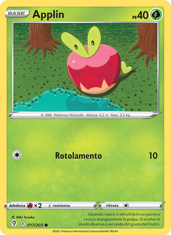 Applin, carta 17 di Evoluzioni Eteree