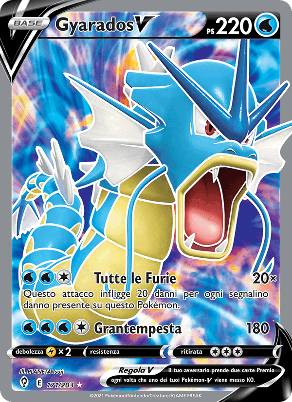 Gyarados V, carte 171 de Evoluzioni Eteree