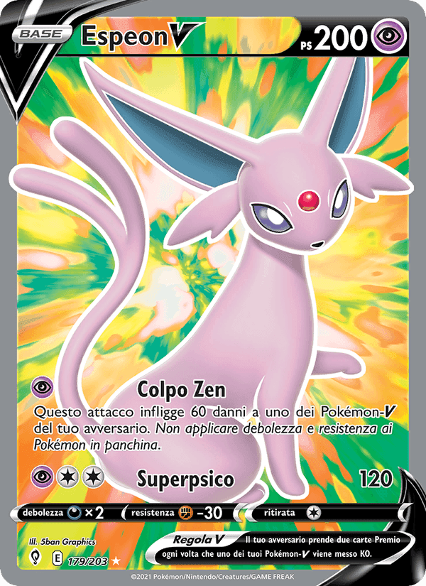 Espeon V, carta 179 di Evoluzioni Eteree