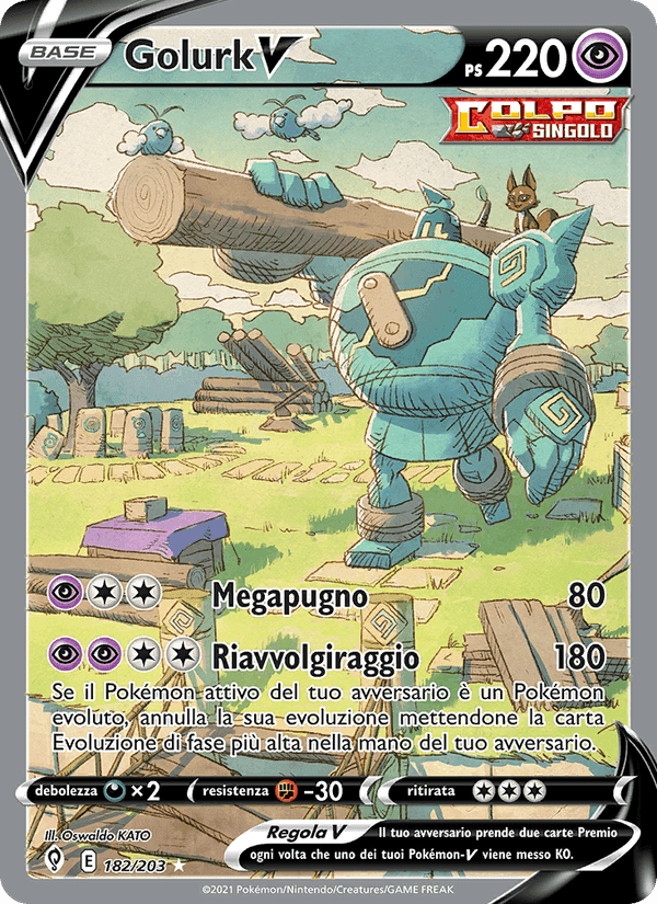 Golurk V, carta 182 di Evoluzioni Eteree