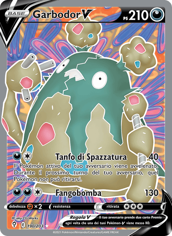 Garbodor V, carta 190 di Evoluzioni Eteree
