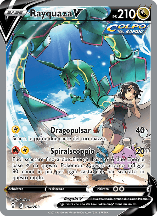 Rayquaza V, carte 194 de Evoluzioni Eteree