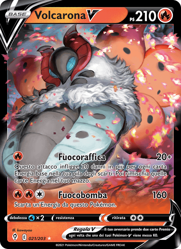 Volcarona V, carta 21 di Evoluzioni Eteree