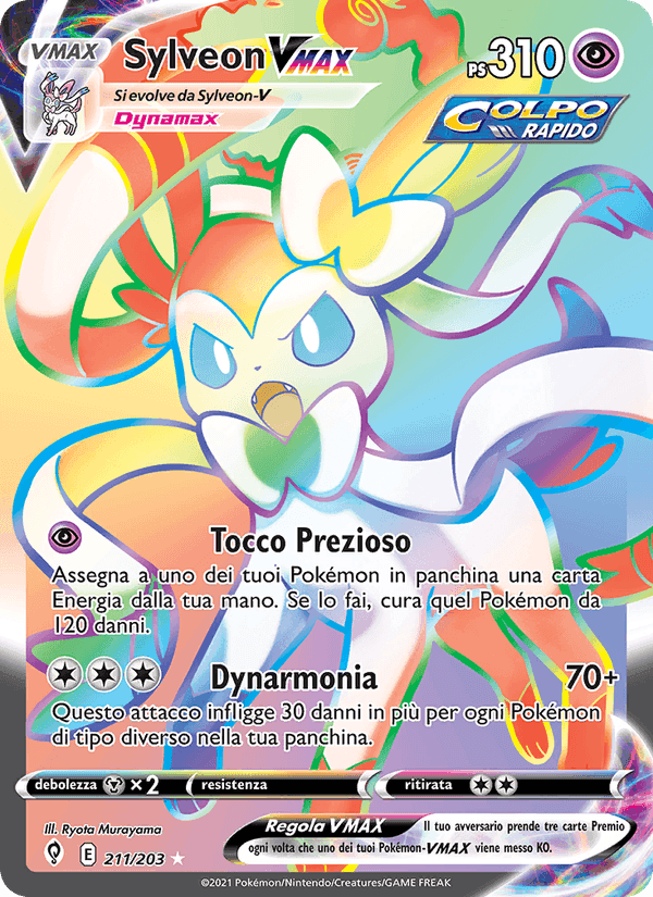 Sylveon VMAX, carte 211 de Evoluzioni Eteree