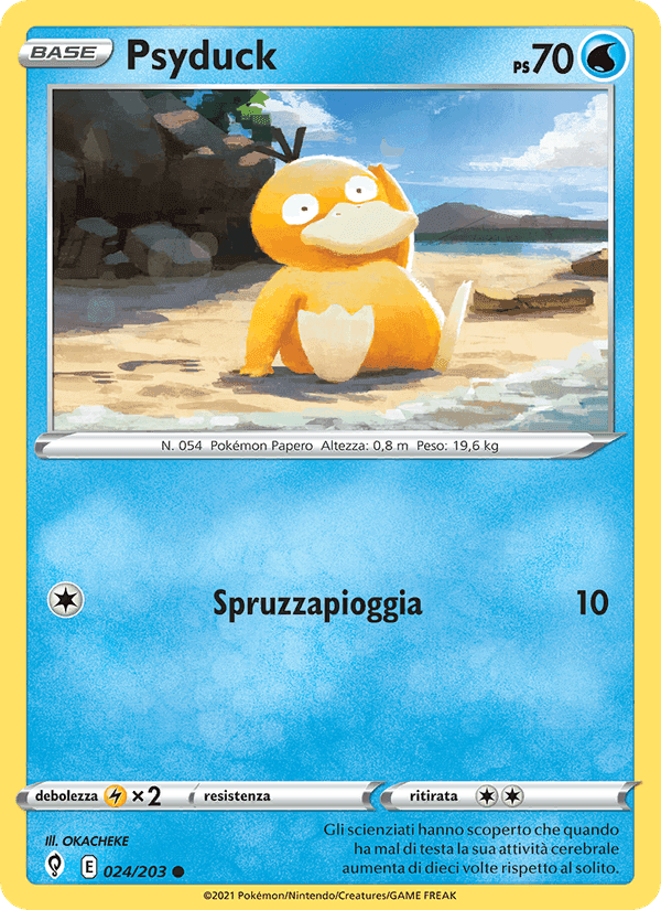 Psyduck, card 24 from Evoluzioni Eteree