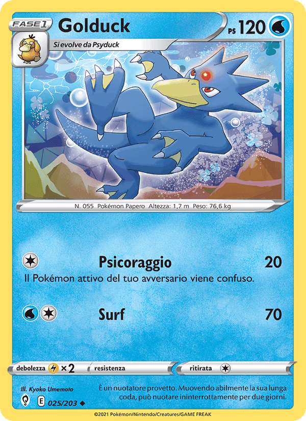 Golduck, carta 25 di Evoluzioni Eteree