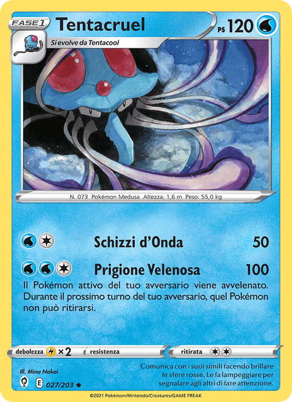 Tentacruel, card 27 from Evoluzioni Eteree