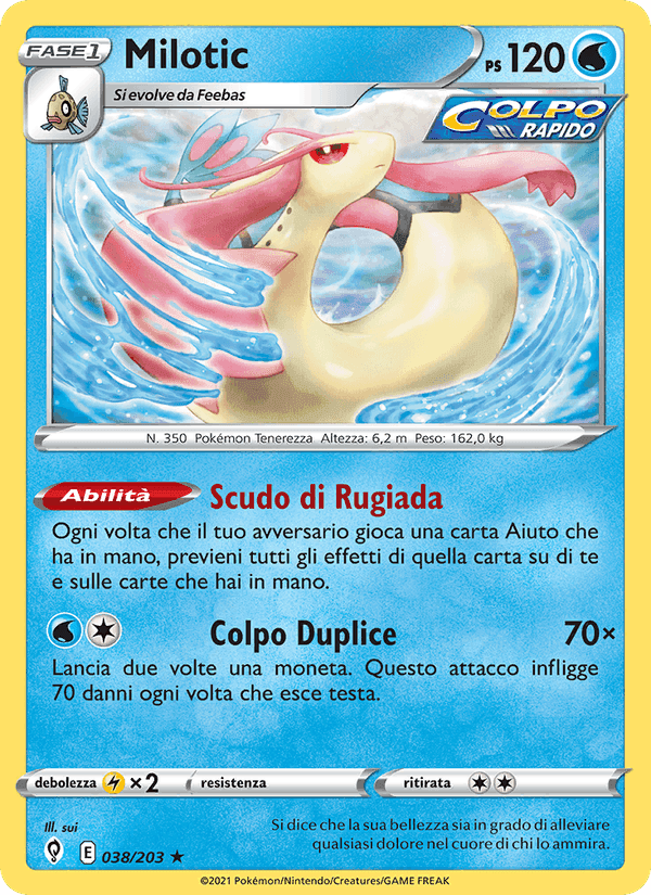 Milotic, carta 38 de Evoluzioni Eteree