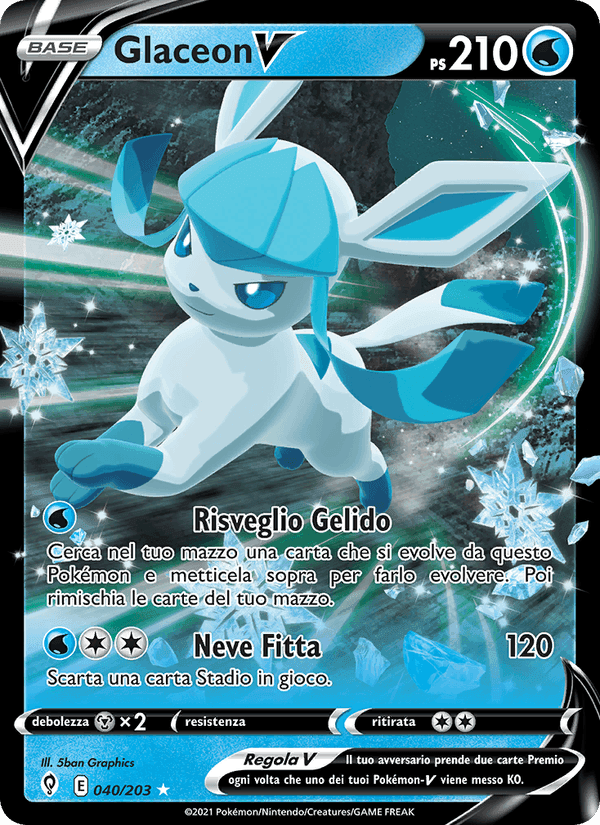 Glaceon V, carte 40 de Evoluzioni Eteree