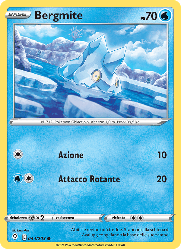 Bergmite, carta 44 di Evoluzioni Eteree