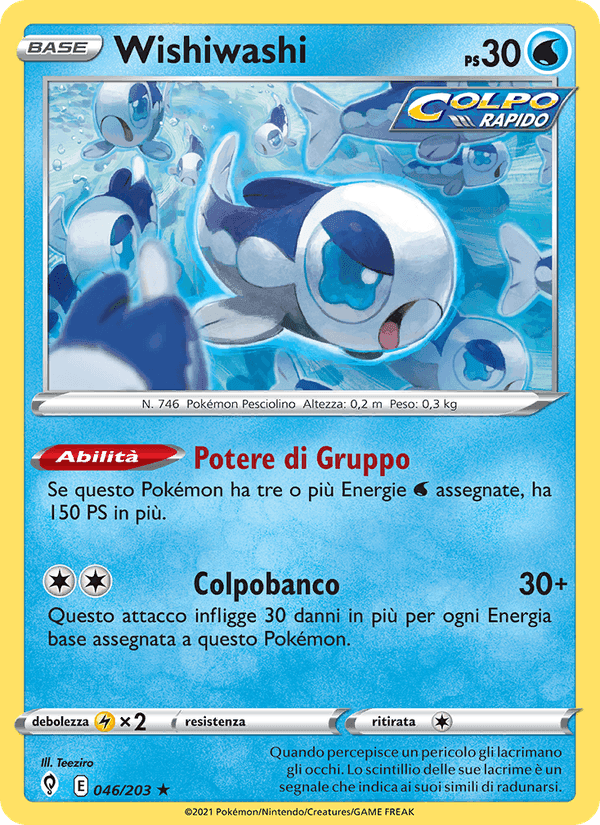 Wishiwashi, carta 46 di Evoluzioni Eteree
