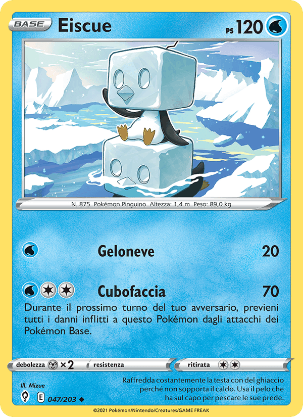 Eiscue, carta 47 di Evoluzioni Eteree