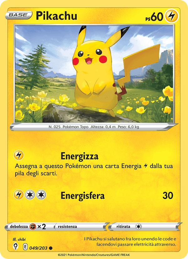 Pikachu, carta 49 di Evoluzioni Eteree