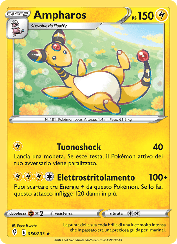 Ampharos, carta 56 di Evoluzioni Eteree