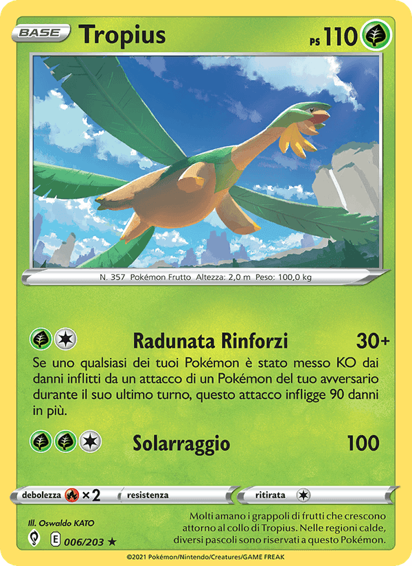 Tropius, card 6 from Evoluzioni Eteree