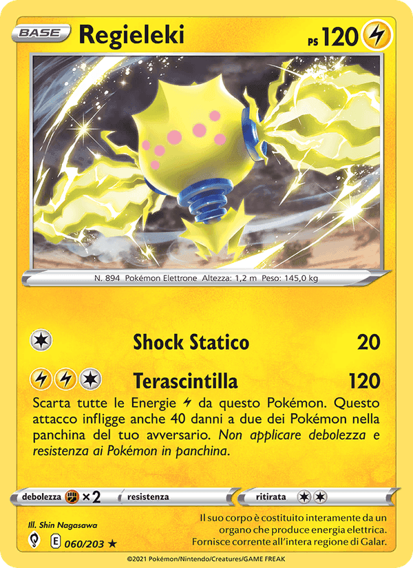 Regieleki, card 60 from Evoluzioni Eteree