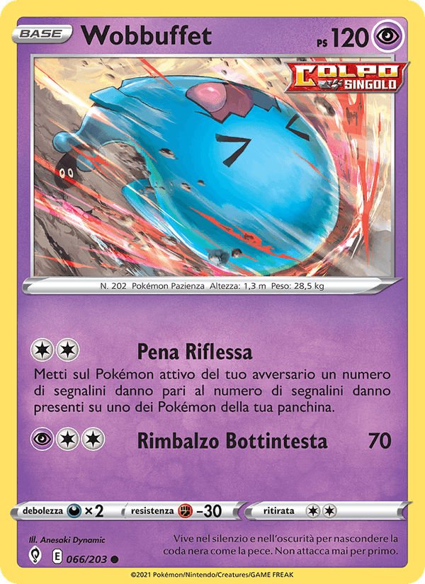 Wobbuffet, carta 66 de Evoluzioni Eteree