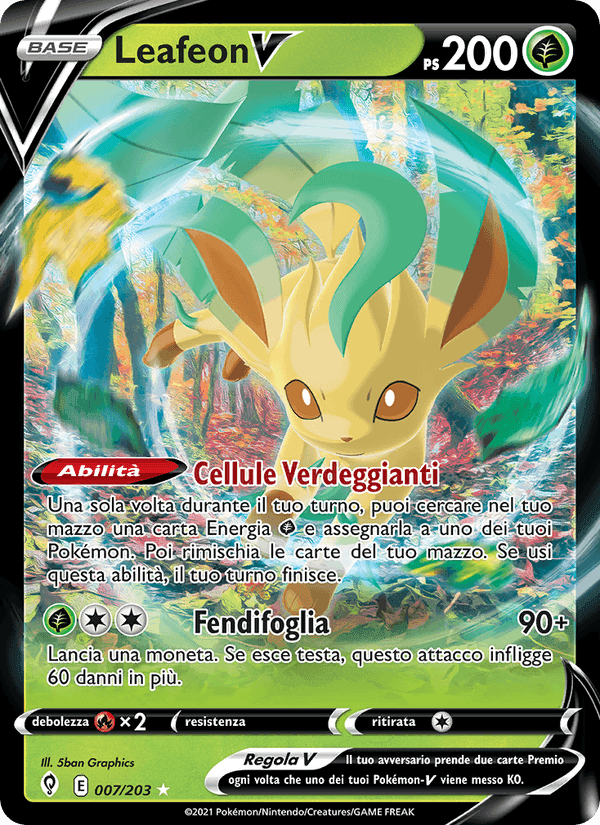 Leafeon V, carte 7 de Evoluzioni Eteree