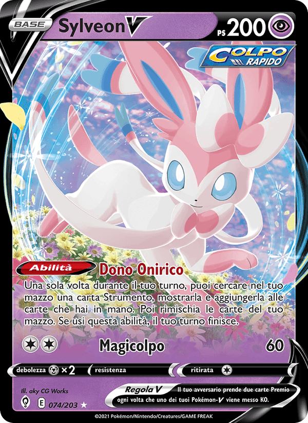 Sylveon V, carta 74 di Evoluzioni Eteree