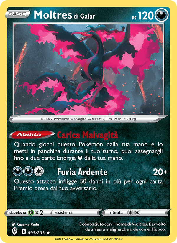 Evoluzioni Eteree の 93 番、Moltres di Galar