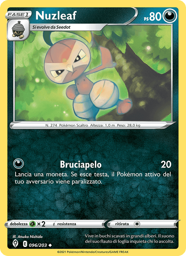 Nuzleaf, carta 96 di Evoluzioni Eteree