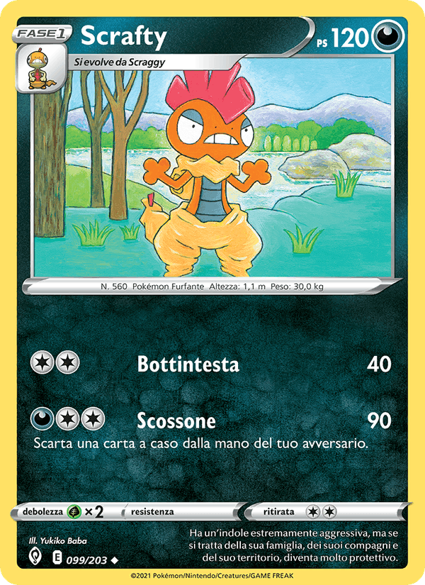 Scrafty, carta 99 di Evoluzioni Eteree