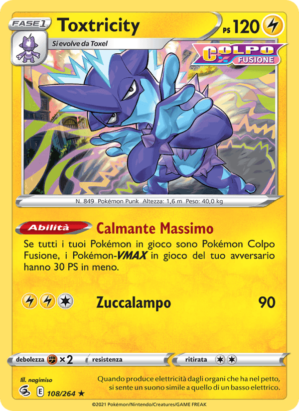Toxtricity, card 108 from Colpo Fusione