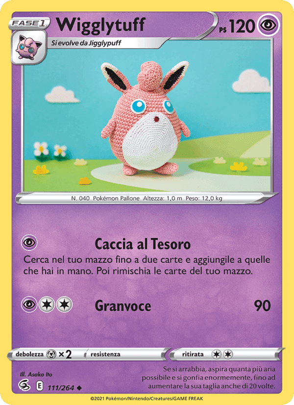 Wigglytuff, carta 111 di Colpo Fusione