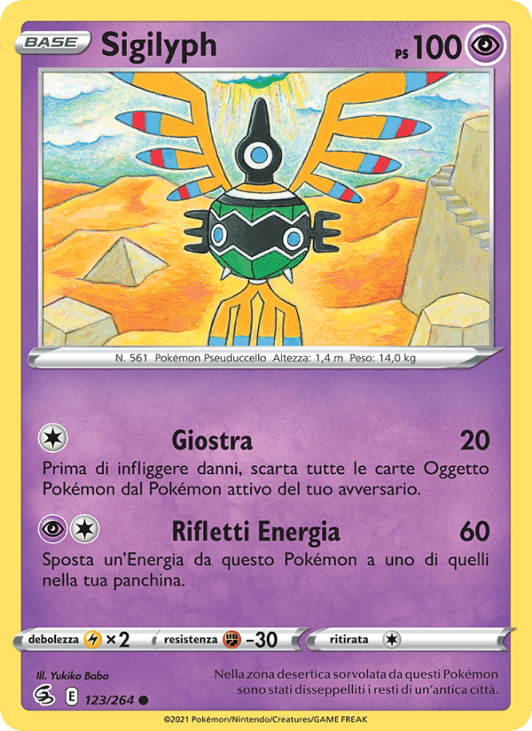 Sigilyph, carta 123 di Colpo Fusione