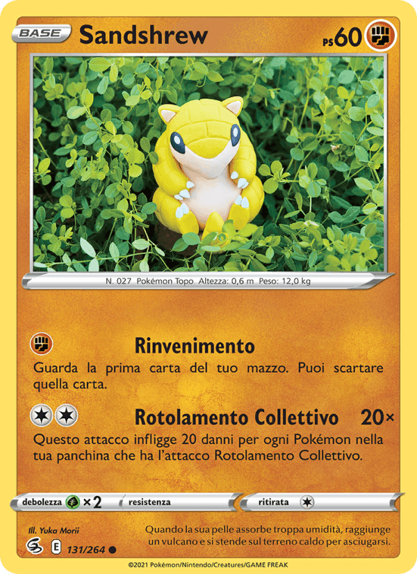 Sandshrew, card 131 from Colpo Fusione