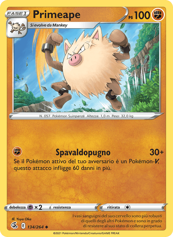 Primeape, carta 134 di Colpo Fusione