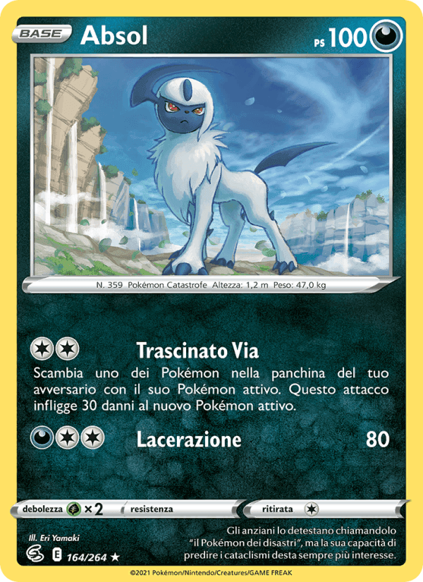 Absol, card 164 from Colpo Fusione
