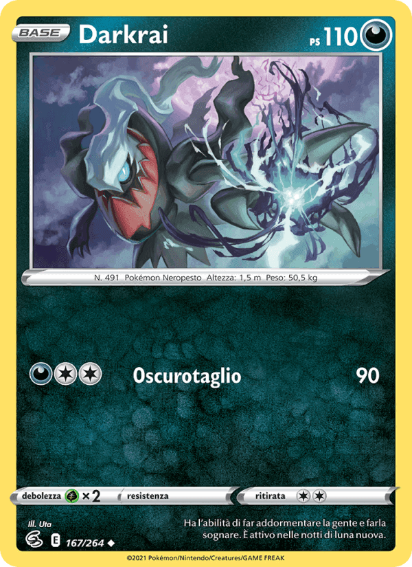 Darkrai, carta 167 di Colpo Fusione
